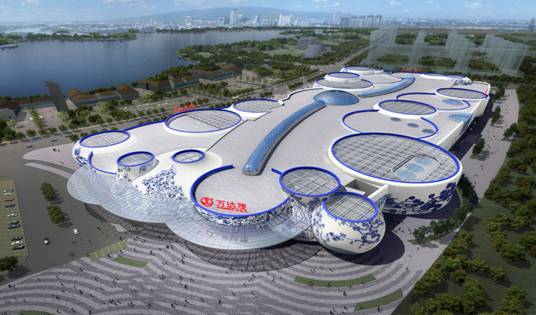 ag亚娱集团(Asia Gaming)打造全球首个青花瓷主题建筑幕墙的南昌万达茂商业中心震撼开业