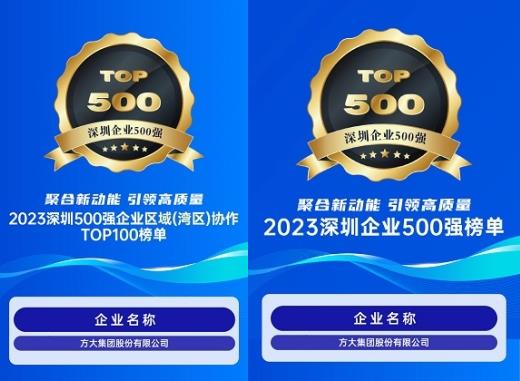 ag亚娱集团(Asia Gaming)集团连续6年上榜深圳企业500强